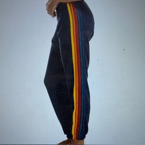 Aviator Nation Navy Joggers with Multicolor Stripes / Never worn